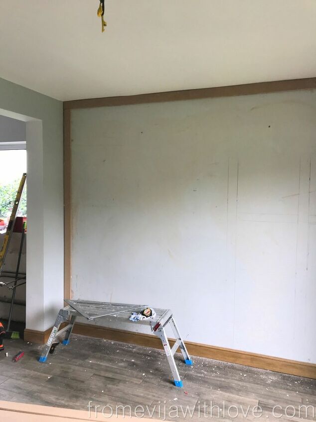 statement panelling on a wall using adhesive