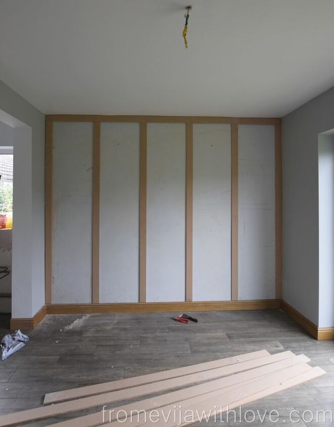 statement panelling on a wall using adhesive