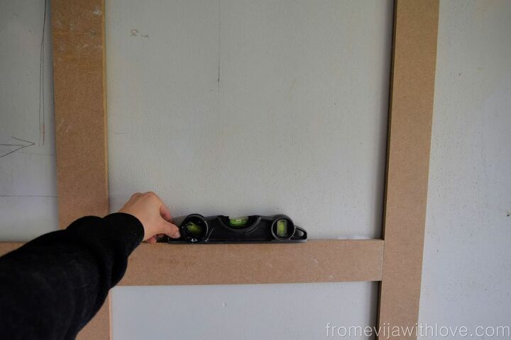 statement panelling on a wall using adhesive