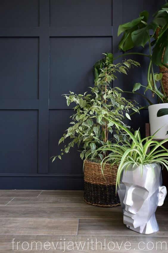 statement panelling on a wall using adhesive