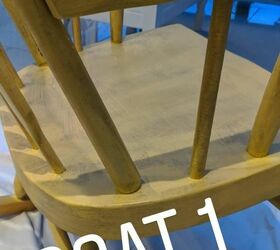 painting a rocking chair, First coat