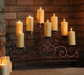 q how to repurpose fireplace candleabrum