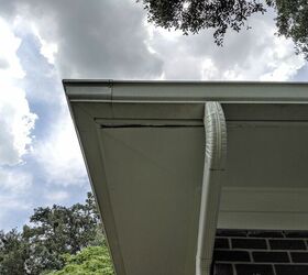 how can i repair this sagging soffit board pic attached