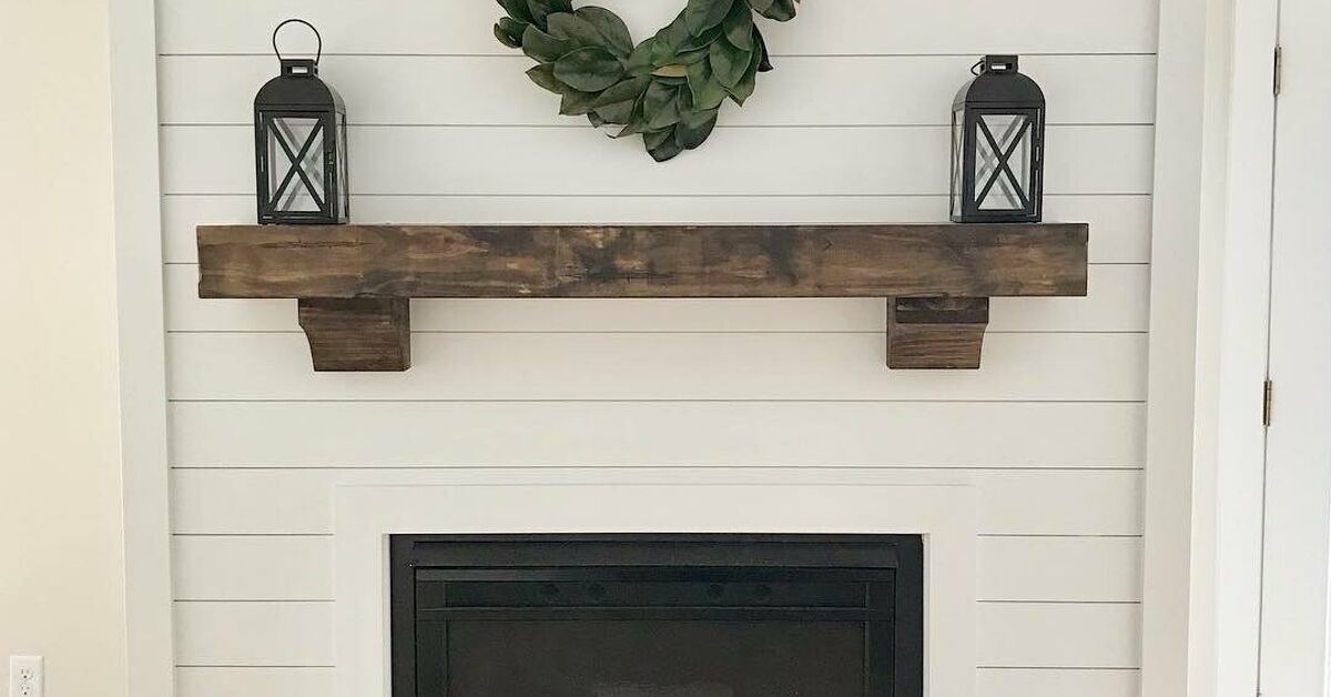 How To Shiplap Fireplace Diy Hometalk, Shiplap Accent Wall Fireplace