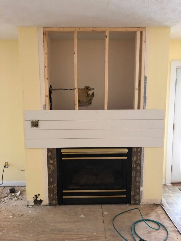 Shiplap Fireplace Hometalk Shiplap Fireplace Hometalk, Pictures Of Corner Fireplaces With Shiplap
