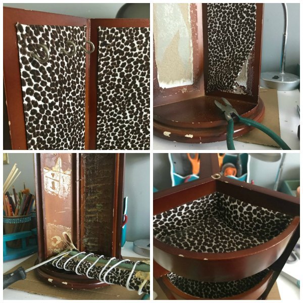 rotating jewelry stand makeover