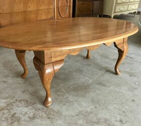out dated coffee table turned farmhouse chic