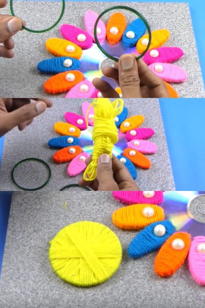 diy best out of waste craft from wool plastic bottles