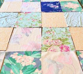 Lay squares of fabric on a table for $10 decor that's selling for so much more