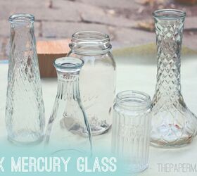 faux mercury glass vases
