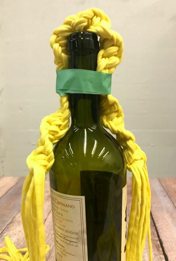 macrame wine bag
