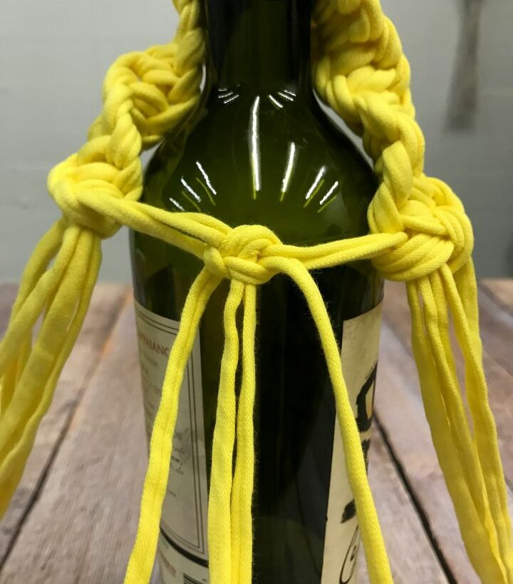 saco de vinho de macram