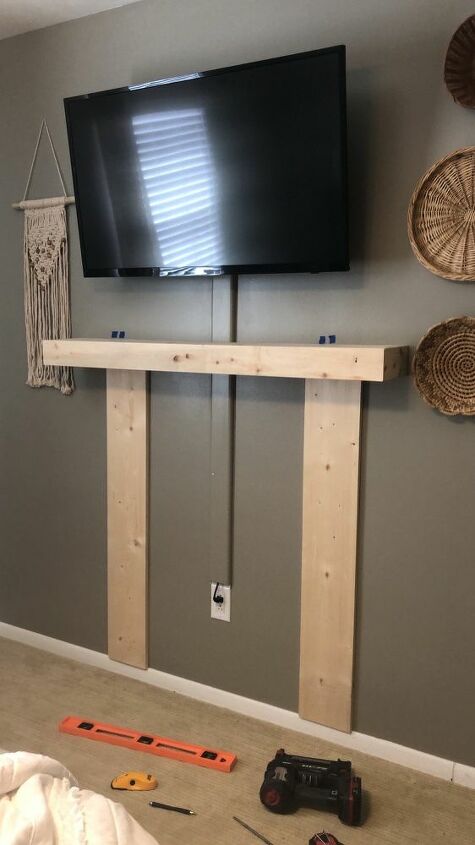 diy faux fireplace