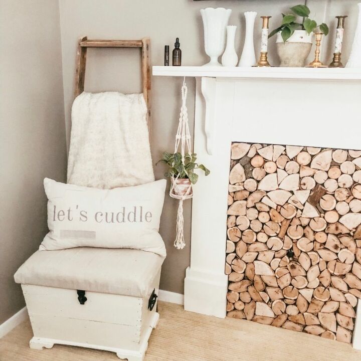 diy faux fireplace