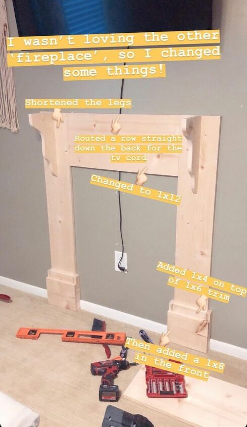 diy faux fireplace
