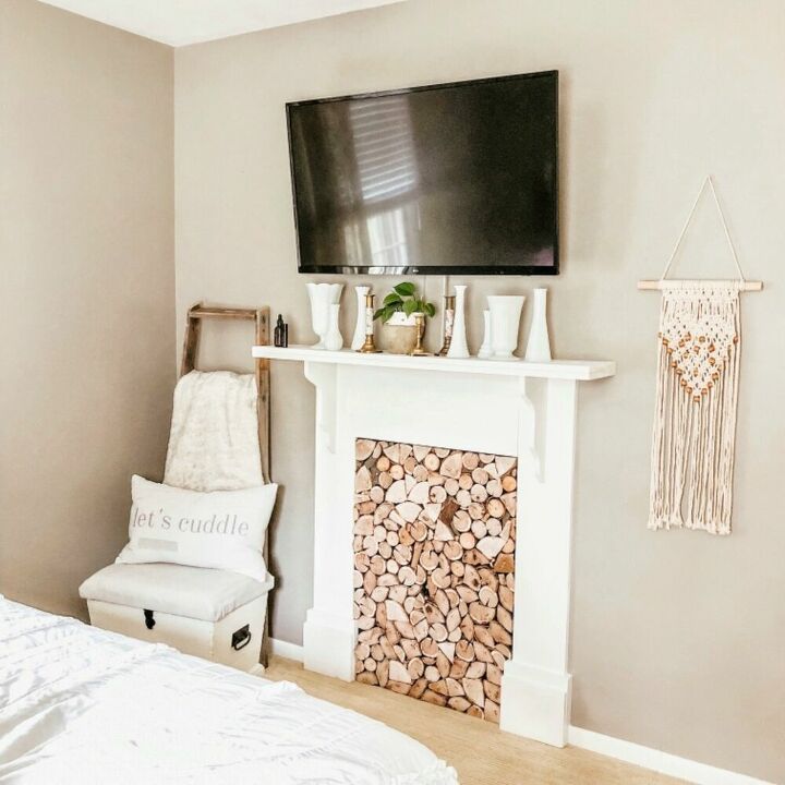 diy faux fireplace