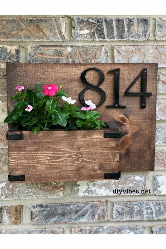 diy house number planter