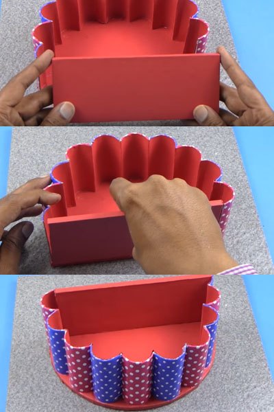 how to make cardboard pipes organizer for jewellery storage