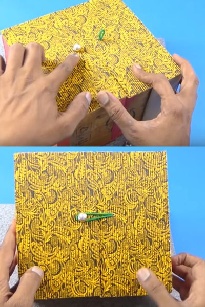 very useful handmade cardboard organizer cum jewelry holder