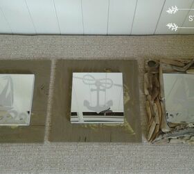 driftwood mirrors with nautical etching, Etched Nautical Mirrors