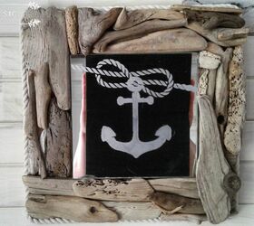 driftwood mirrors with nautical etching, Sailors Rope Added