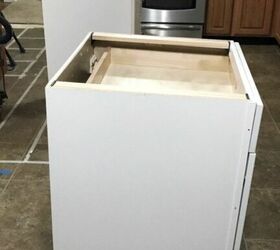diy kitchen island with stock cabinets