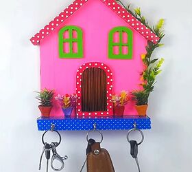 Make Key Holder Wall Decoration Craft Using Cardboard!