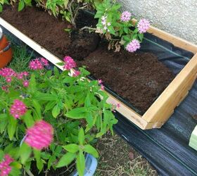 turning a table top into a flower box