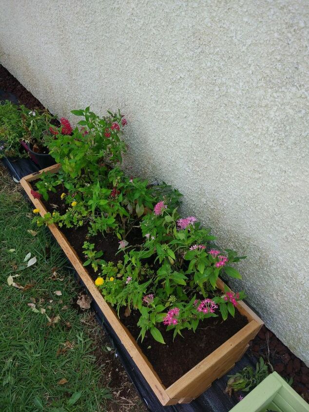 turning a table top into a flower box