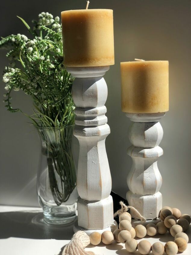 soporte rstico para velas de estilo rural a partir de restos de madera diy
