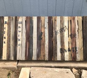 perfectly repurposed pallets to pony wall, Caption done
