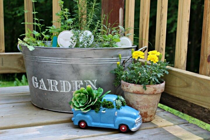 make the most adorable mini truck succulent planter