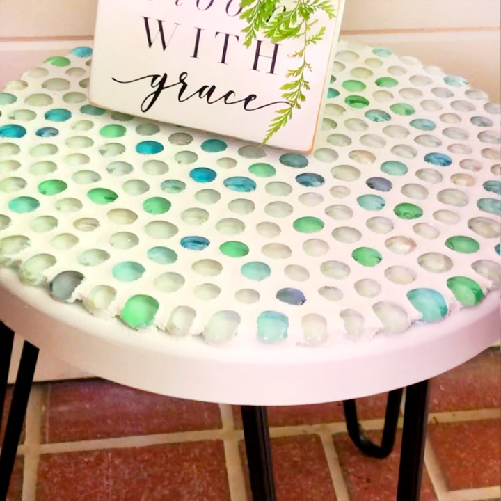 the top 8 ways to upgrade your patio this summer, Easy DIY Dollar Store Glass Bead Table