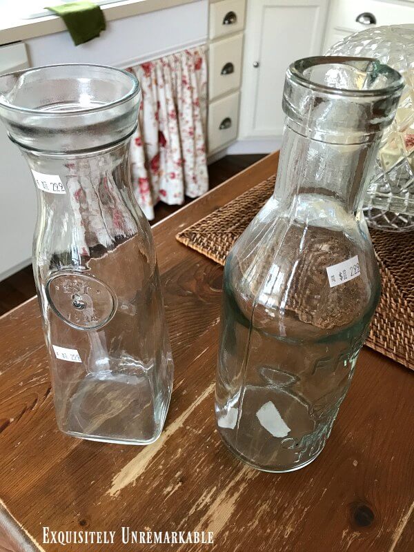 reforma de uma garrafa de vidro