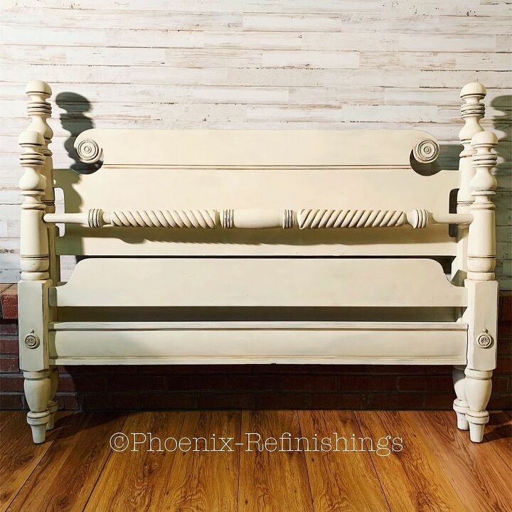 how to distress furniture, picture of distressed bed