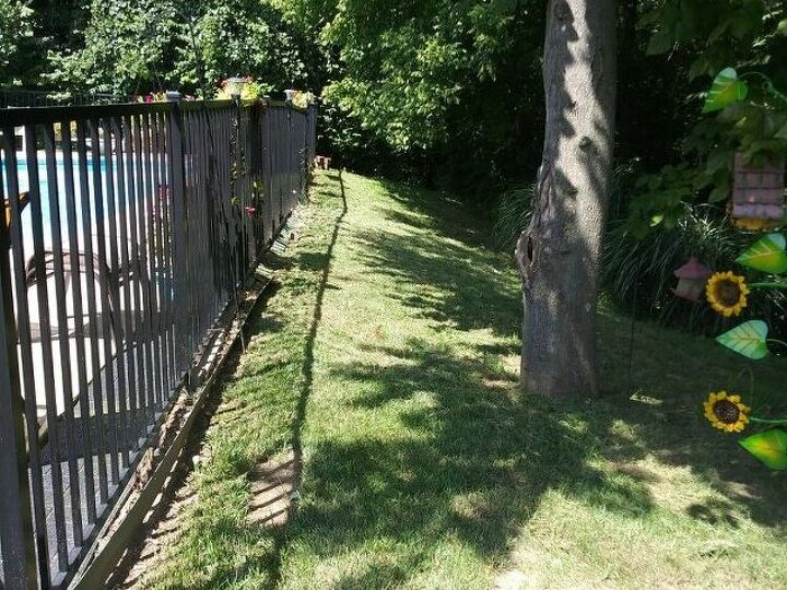 q how do i use a slope in my yard that runs horizonal across my yard