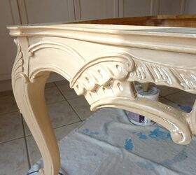 ornate coffee table makeover, 2 oz of paint