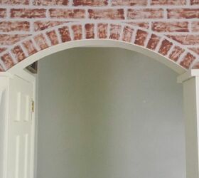 diy faux brick arches, Add Brick Color