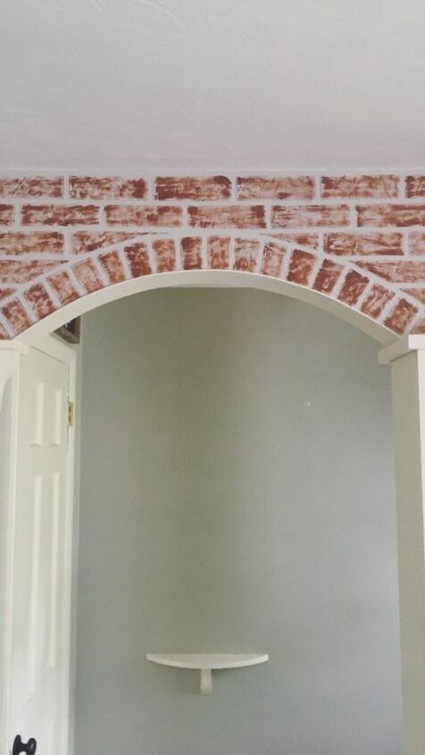 diy faux brick arches