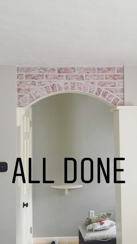 diy faux brick arches, DIY Faux Brick Archway