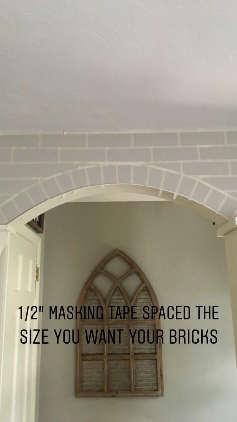 diy faux brick arches, Create a Template