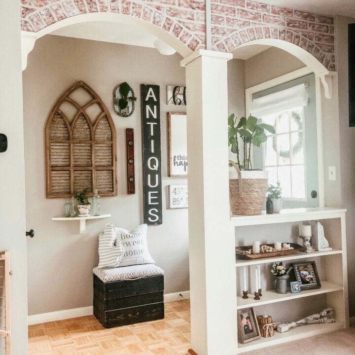 diy faux brick arches