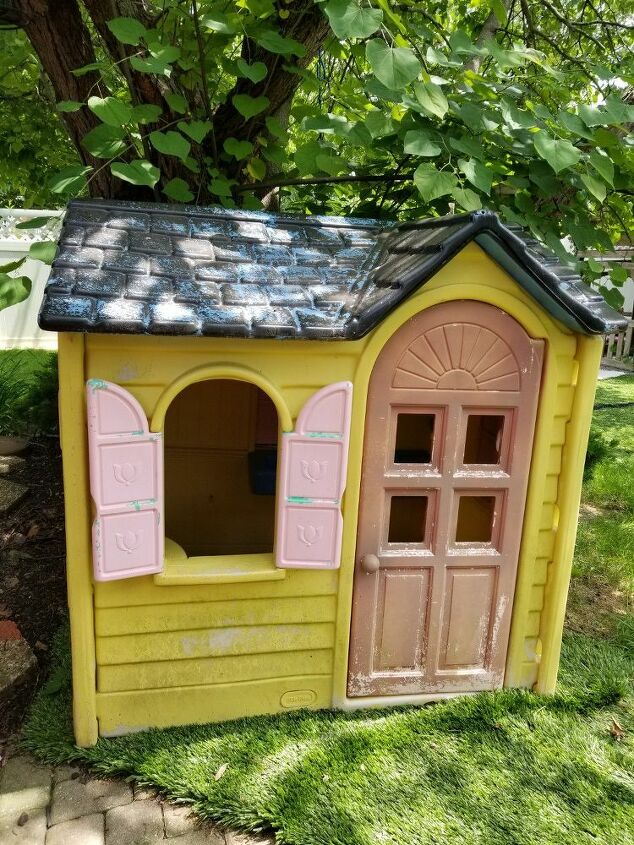 cozy cottage playhouse upcycle