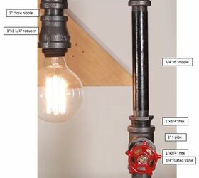 how to make a pipe lamp with a valve switch phone charger