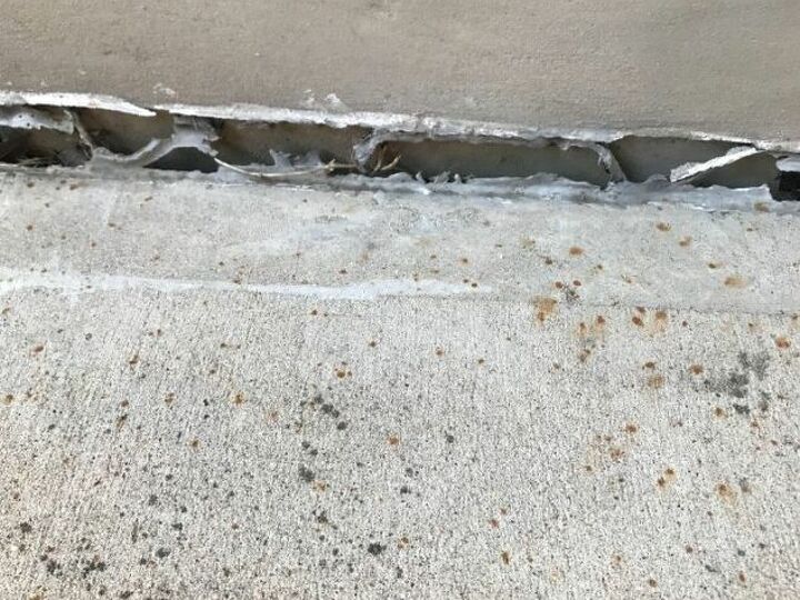 q seal around house and patio has soil away