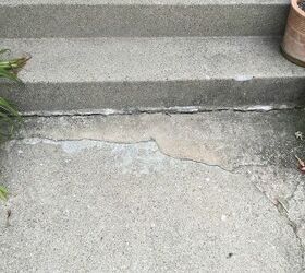 how to fix cracks in the concrete by the steps pic