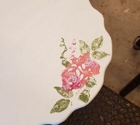 using stamps on painted furniture