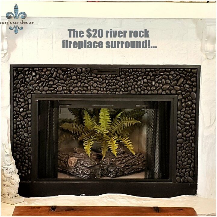 How To Make A Dollar Tree River Rock Fireplace Surround Hometalk - Rock For Fireplace Surround How To Make A Dollar Tree River Rock Fireplace Surround Hometalk - Rock For Fireplace Surround