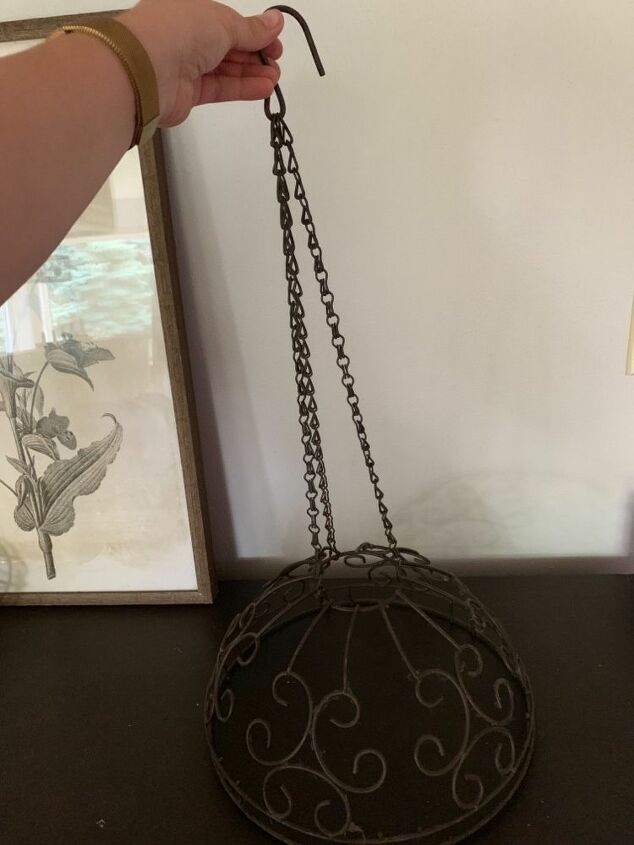 quick and easy diy indoor outdoor light, Attach to the Basket