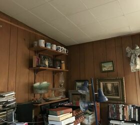 good bye 1960 shiplap meets art deco update wood paneled family room, Dark and dreary